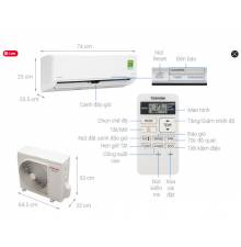 Máy lạnh Toshiba Inverter 1 HP RAS-H10L3KCVG-V